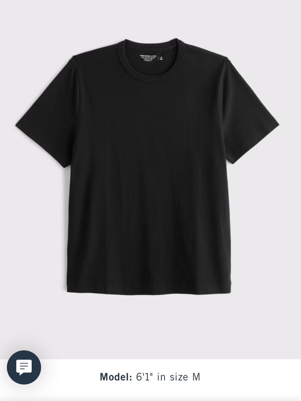 Abercrombie & Fitch Mens Black Soft Essential Tee - Picture 7 of 12